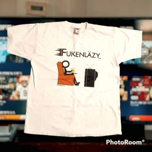 90's Vintage XL Lazy Tee Shirt. Fruit OF The Loom